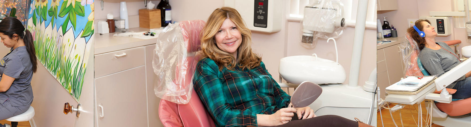 Golden Dental Wellness Center patient sitting in dentist chair smiling
